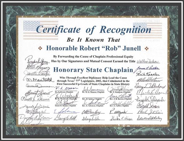Rob Junnell Honorary Chaplain